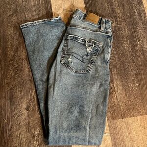 American eagle straight leg ripped jeans